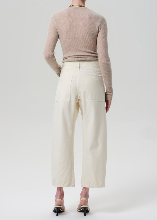 Gold Sign Ines Crop Utility Trouser In Bone