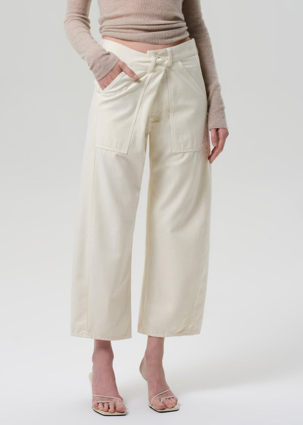 Gold Sign Ines Crop Utility Trouser In Bone
