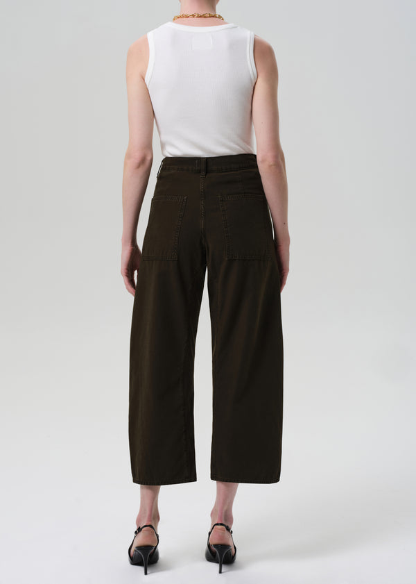 Gold Sign Ines Crop Utility Trouser In Moss