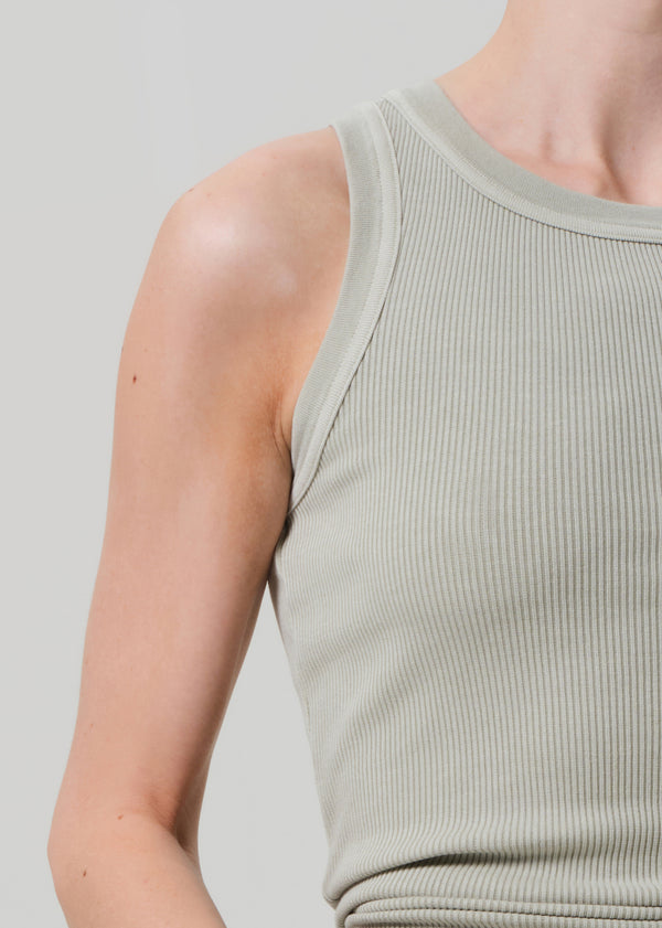 Gold Sign Isabel Rib Tank In Matcha