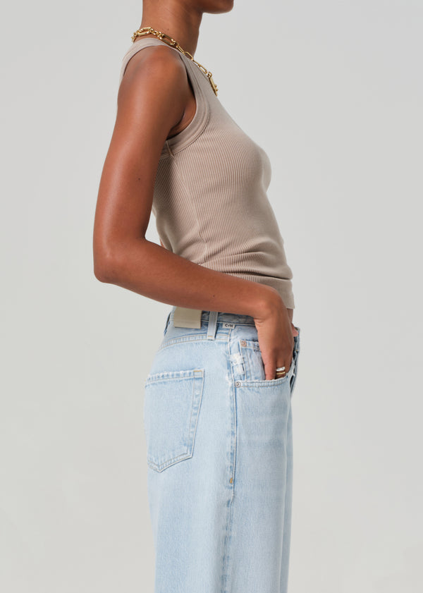 Gold Sign Isabel Rib Tank In Sandatlas