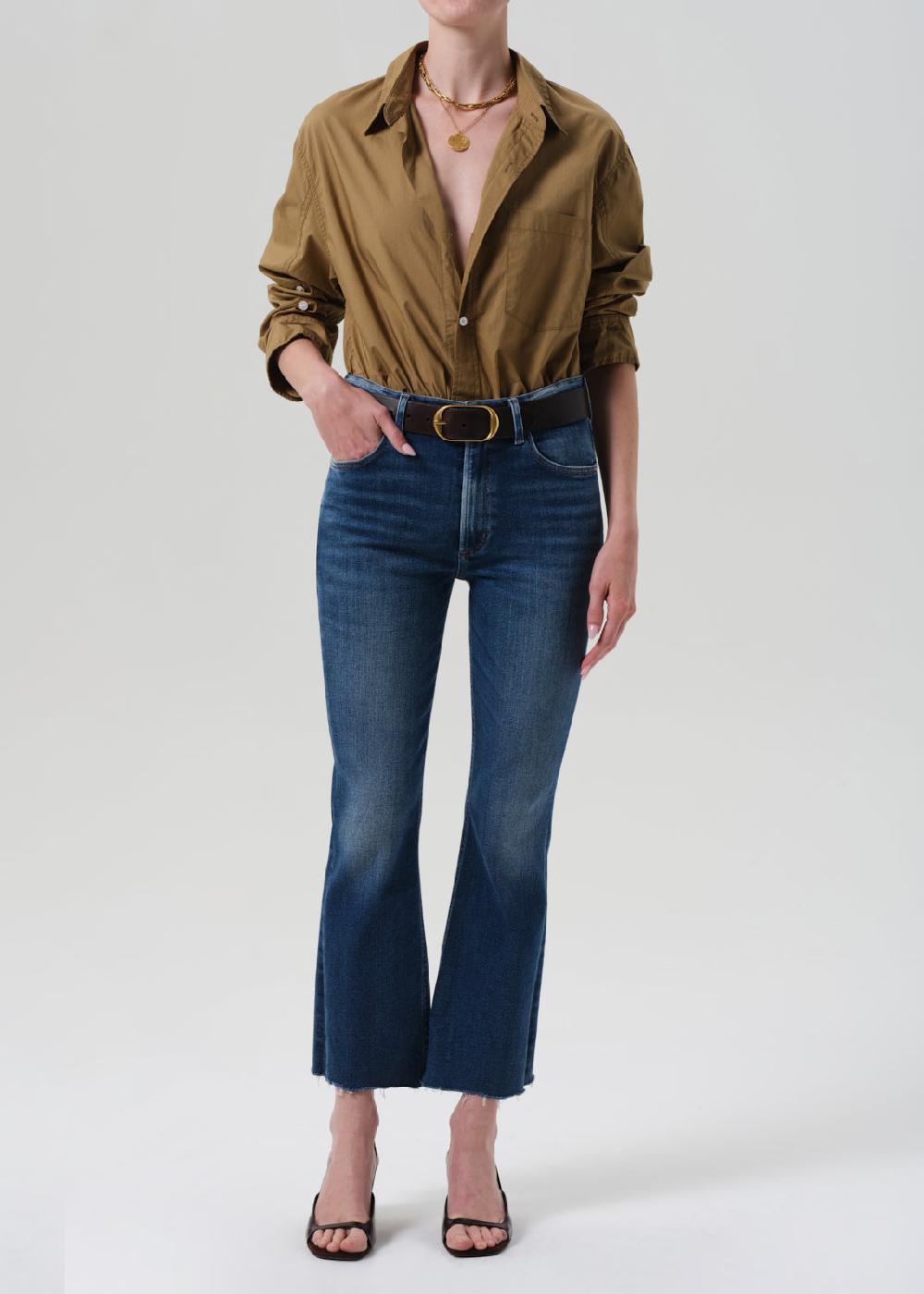 gold sign Isola Mid Rise Cropped Boot In Ambry