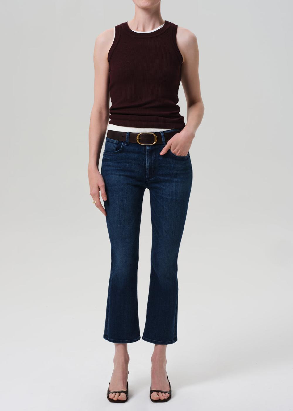 gold sign Isola Mid Rise Cropped Boot In Regency