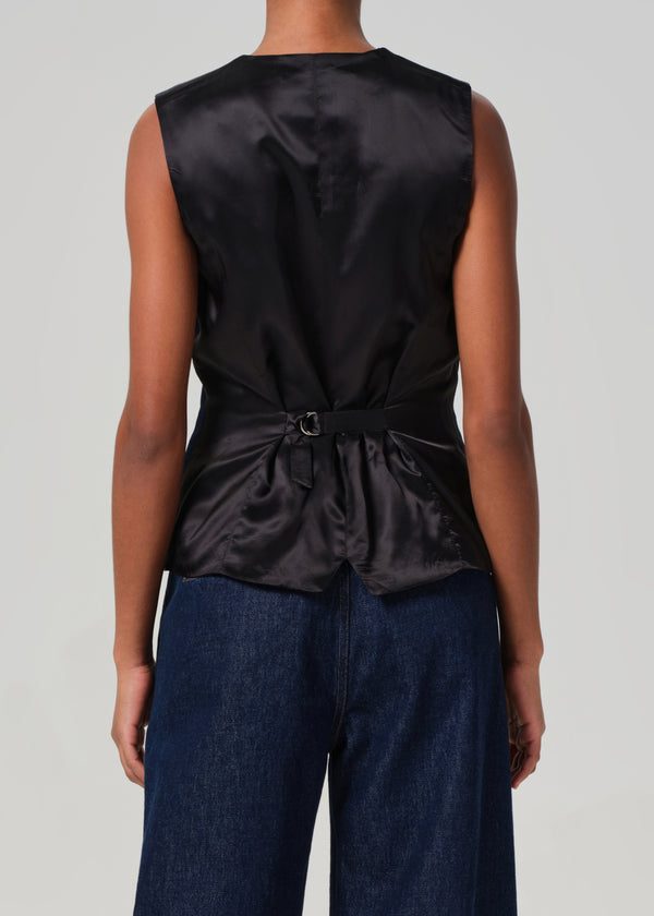 Gold Sign Jasmin Long Vest In Amherst