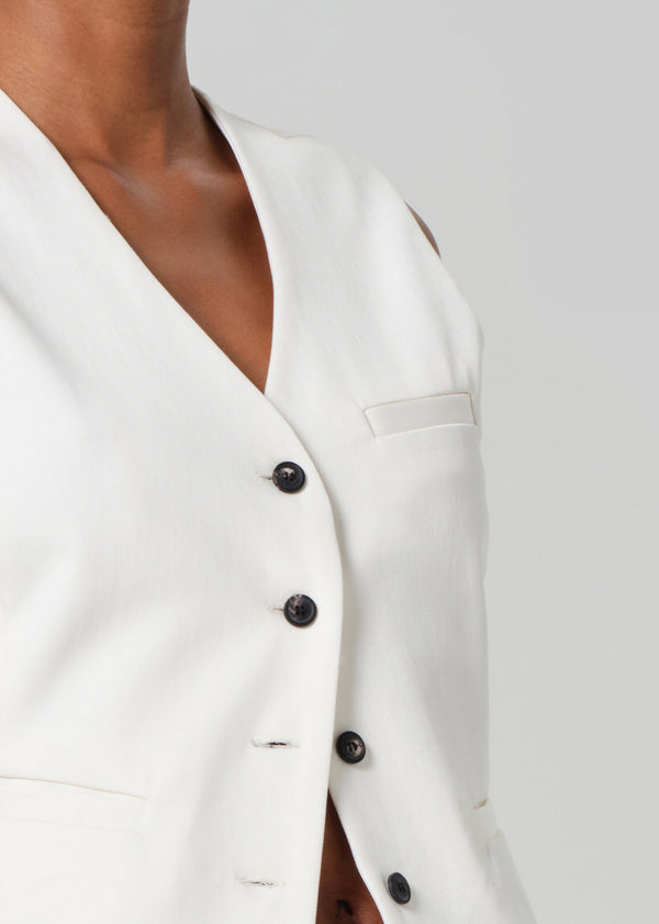 Gold Sign Jasmin Long Vest In Pashmina