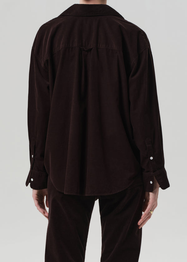 Gold Sign Kayla Shirt Corduroy In Barrister