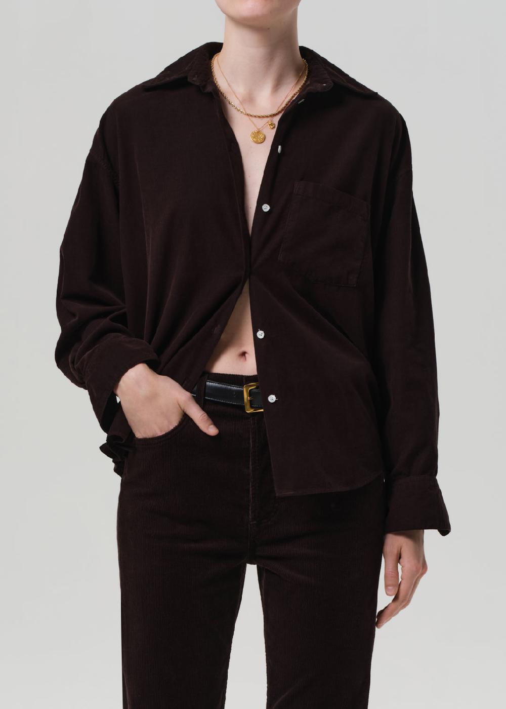 gold sign Kayla Shirt Corduroy In Barrister