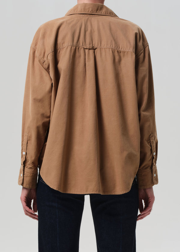 Gold Sign Kayla Shirt Corduroy In Champagne