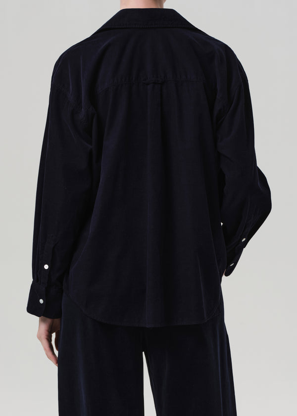 Gold Sign Kayla Shirt Corduroy In True Navy