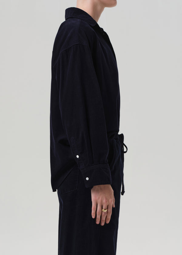 Gold Sign Kayla Shirt Corduroy In True Navy