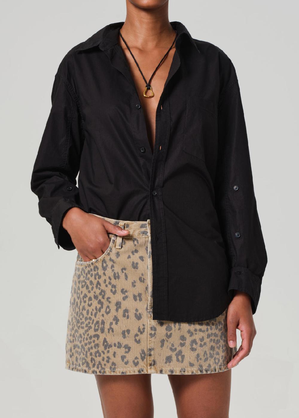 gold sign Kayla Shirt In Black