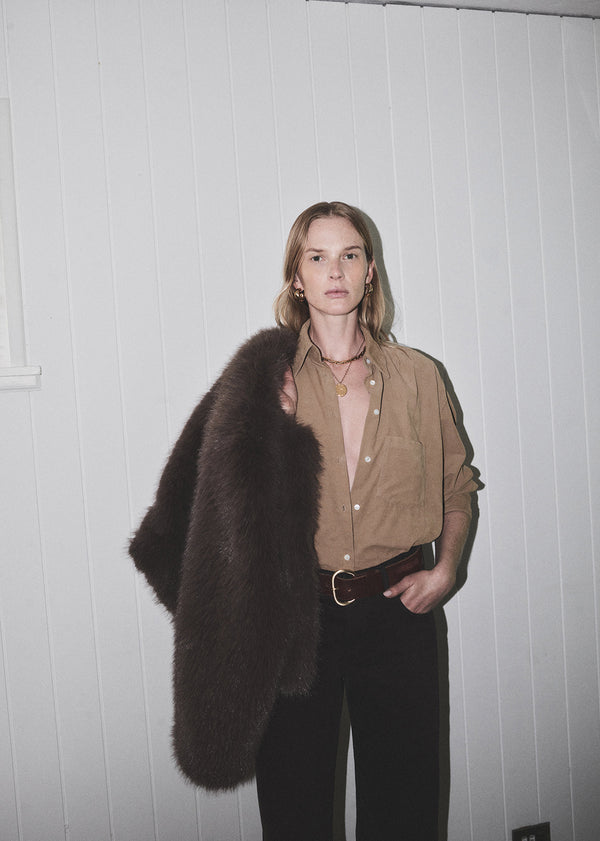 Gold Sign Kayla Shirt In Khaki