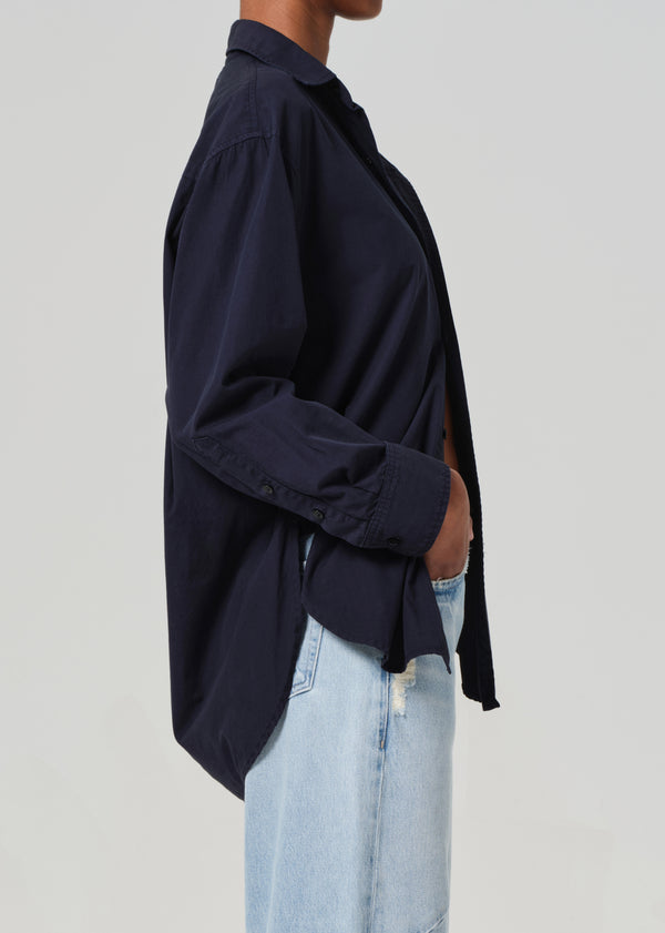 Gold Sign Kayla Shirt In Navy