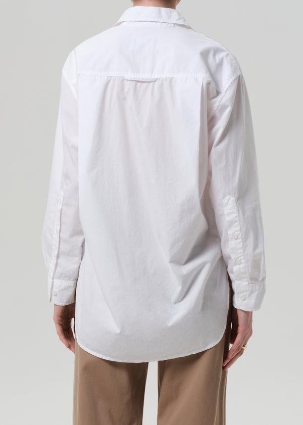 Gold Sign Kayla Shirt In Optic White