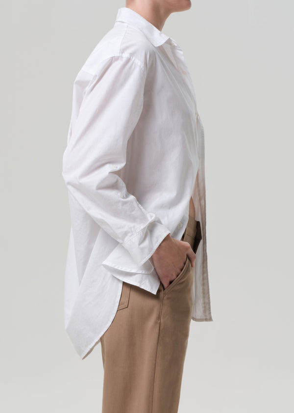 Gold Sign Kayla Shirt In Optic White