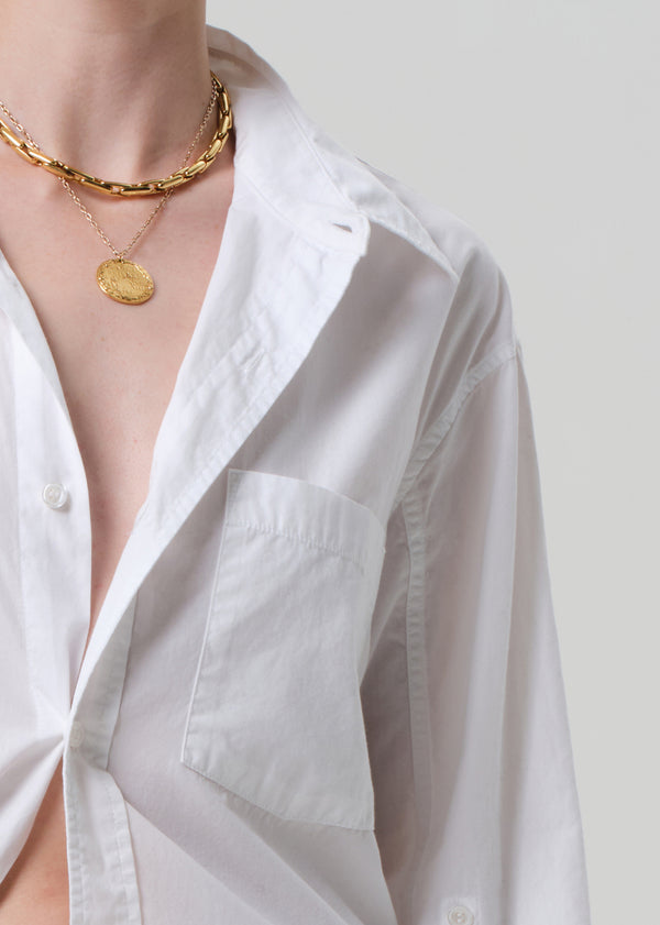 Gold Sign Kayla Shirt In Optic White