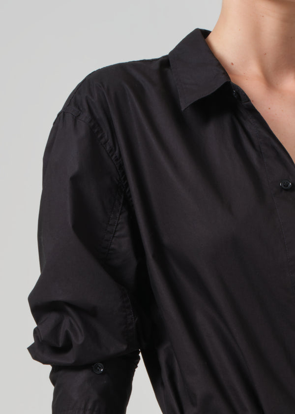 Gold Sign Kayla Shrunken Shirt In Black