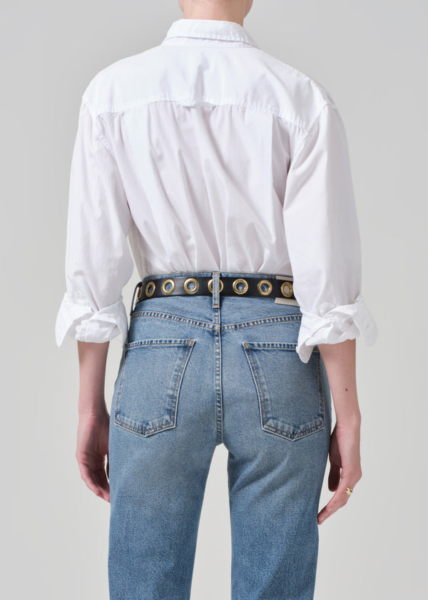 Gold Sign Kayla Shrunken Shirt In Optic White