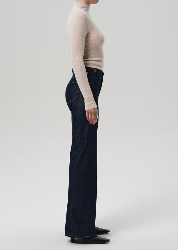 Gold Sign Kimberly Flare With Horsebit In Helia