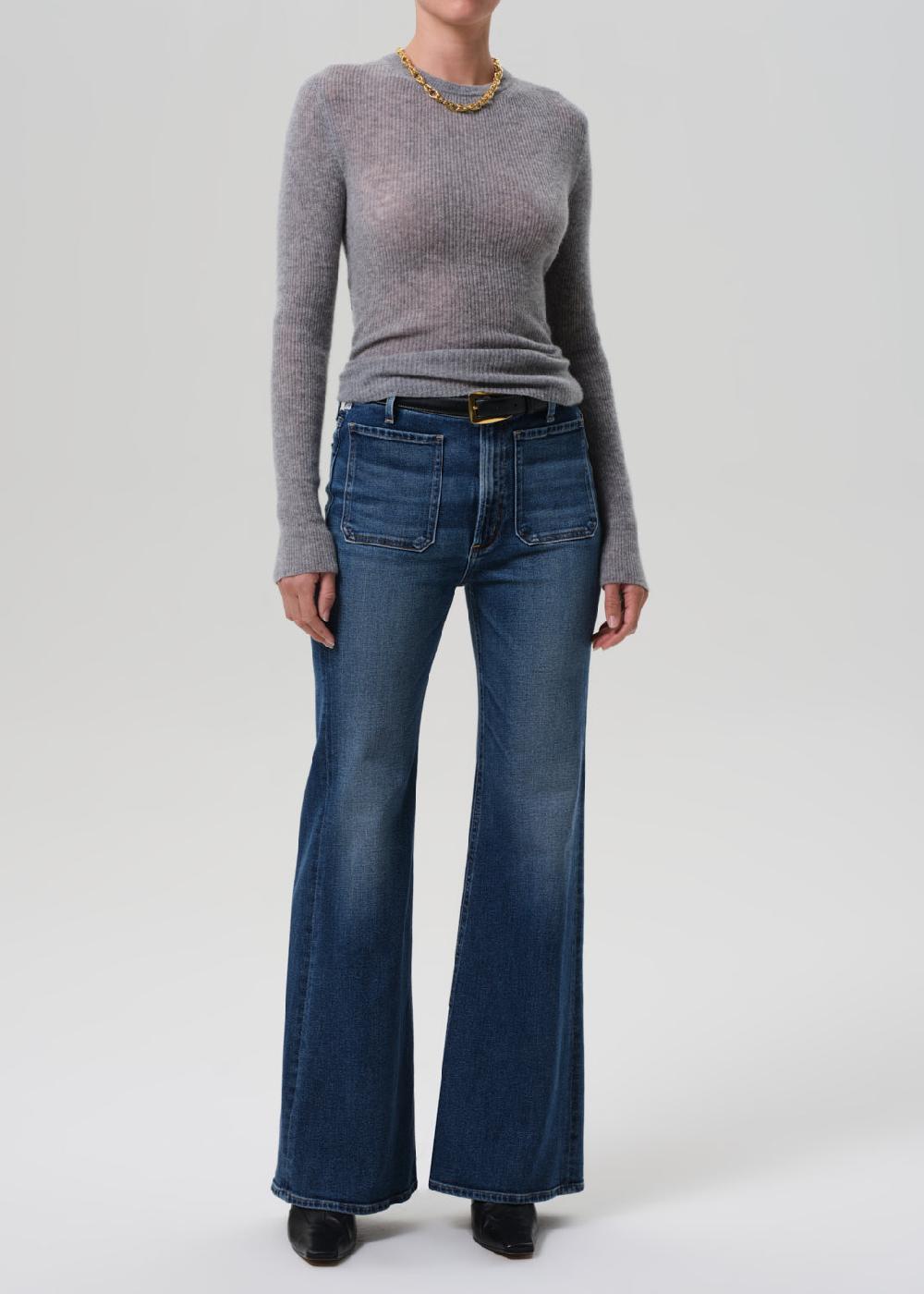 gold sign Kimberly Patch Pocket Flare In Abalone