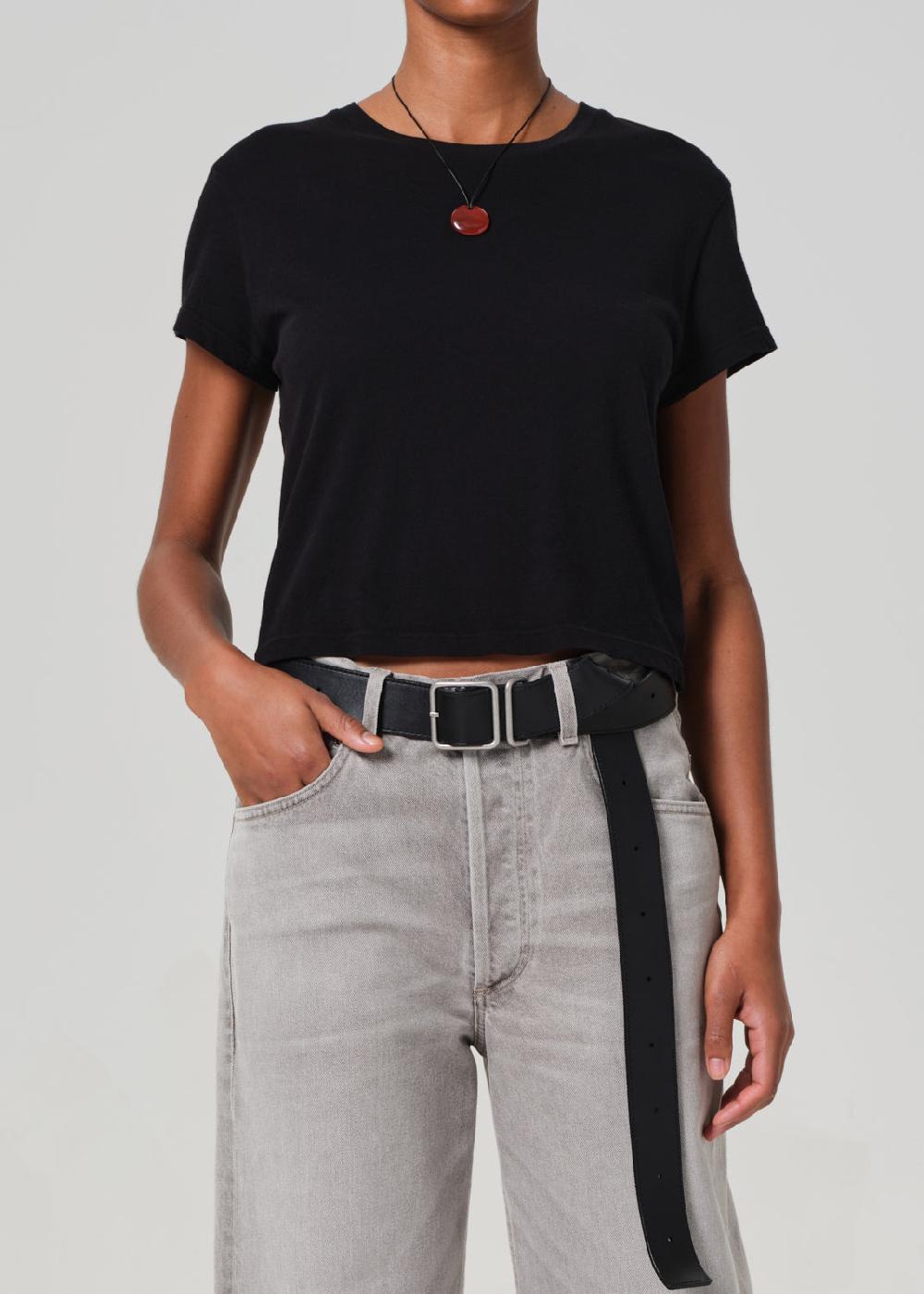 gold sign Kyle Tee In Black