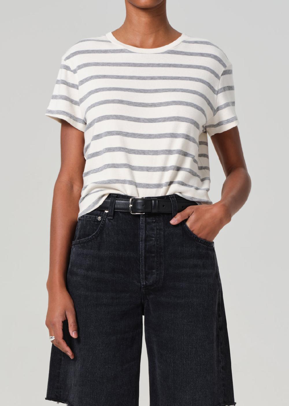 gold sign Kyle Tee In Campanula Stripe