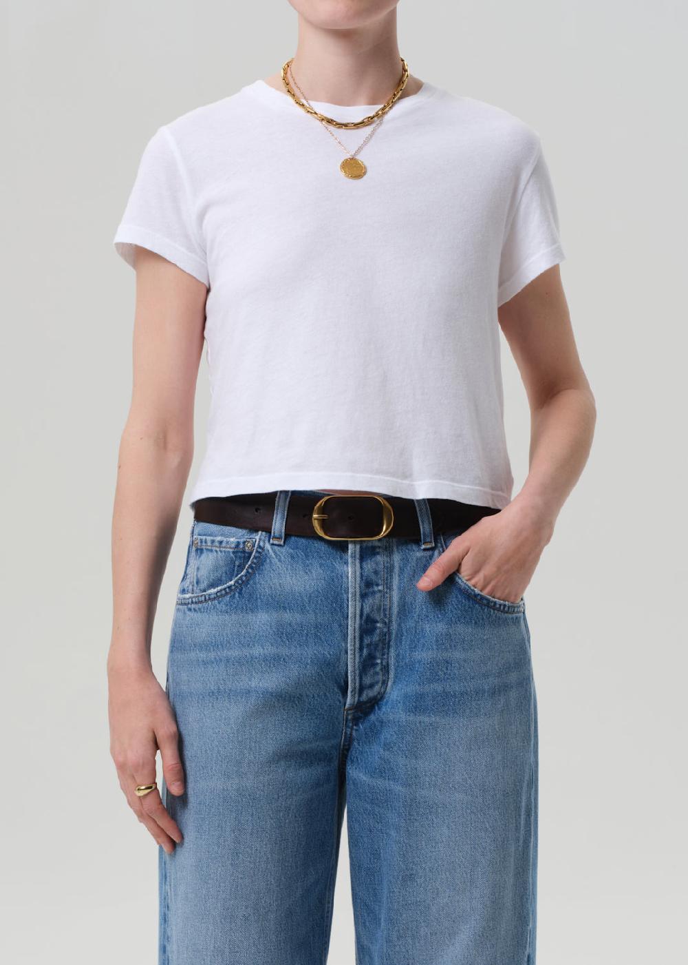 gold sign Kyle Tee In White