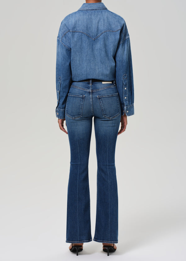 Gold Sign Lilah High Rise Bootcut 32.5" In Abalone