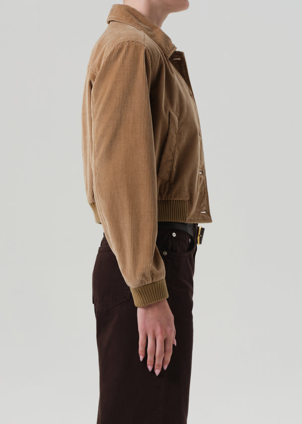 Gold Sign Lola Eve Bomber In Amber