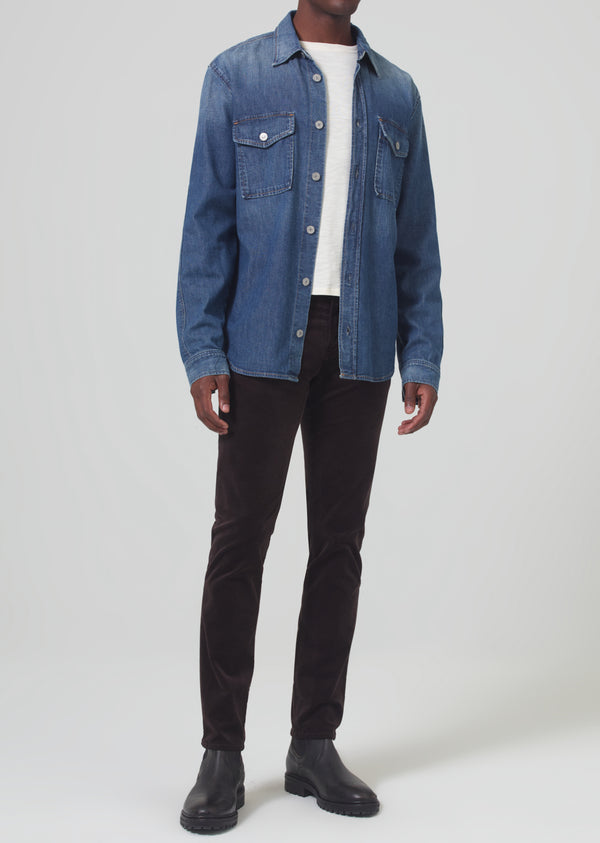 Gold Sign London Tapered Slim Velvet In Barrister