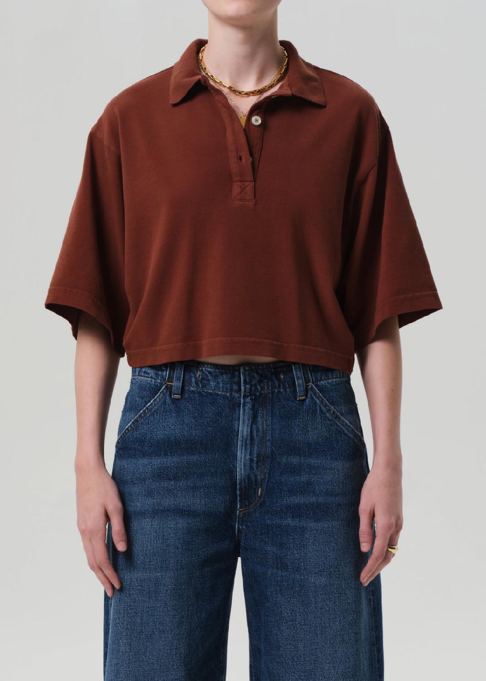 gold sign Lowen Polo Shirt In Chai