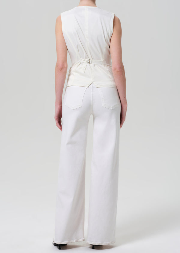 Gold Sign Lyra Long Wide Leg In Soft White