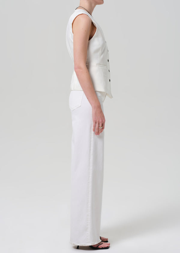 Gold Sign Lyra Long Wide Leg In Soft White