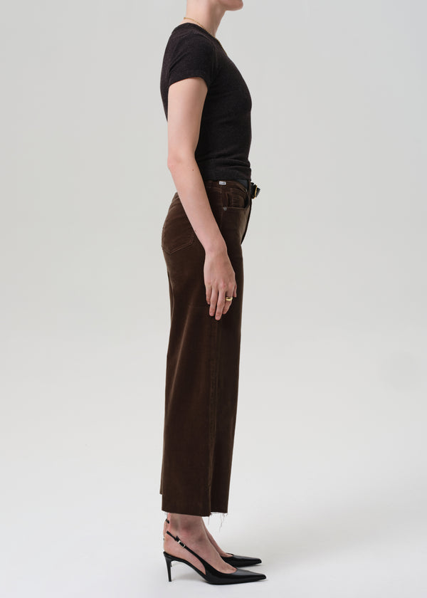 Gold Sign Lyra Wide Leg Crop Corduroy In Costes