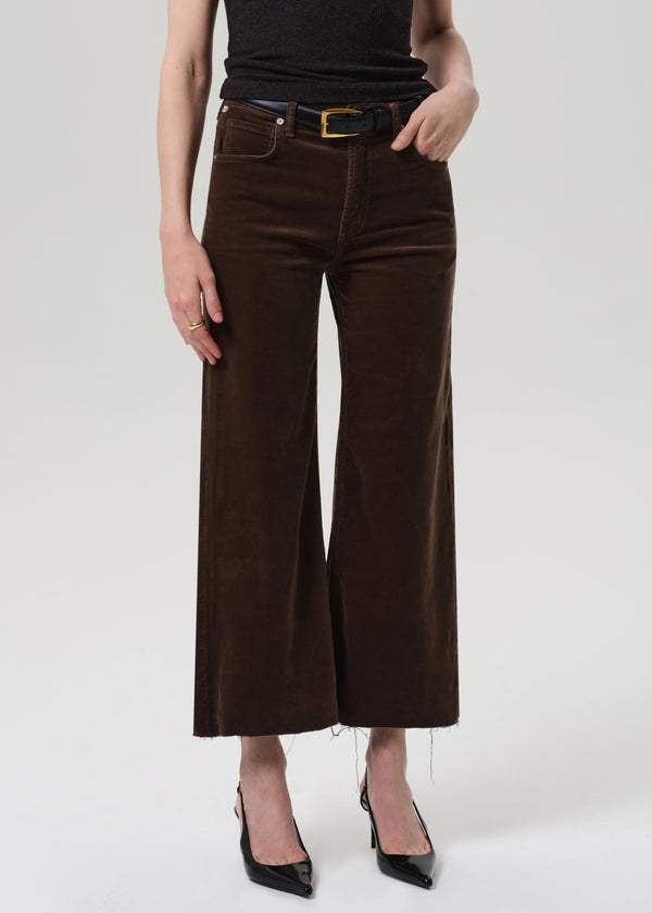 Gold Sign Lyra Wide Leg Crop Corduroy In Costes