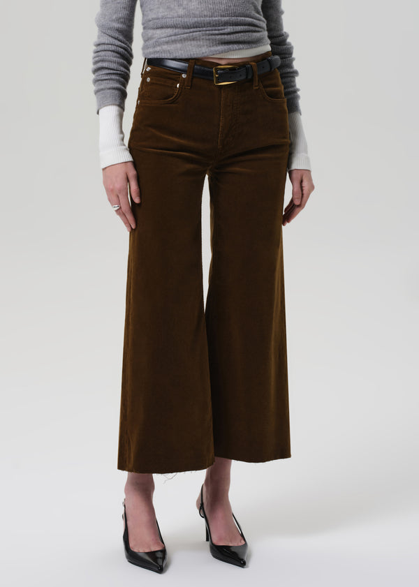 Gold Sign Lyra Wide Leg Crop Corduroy In Manuka