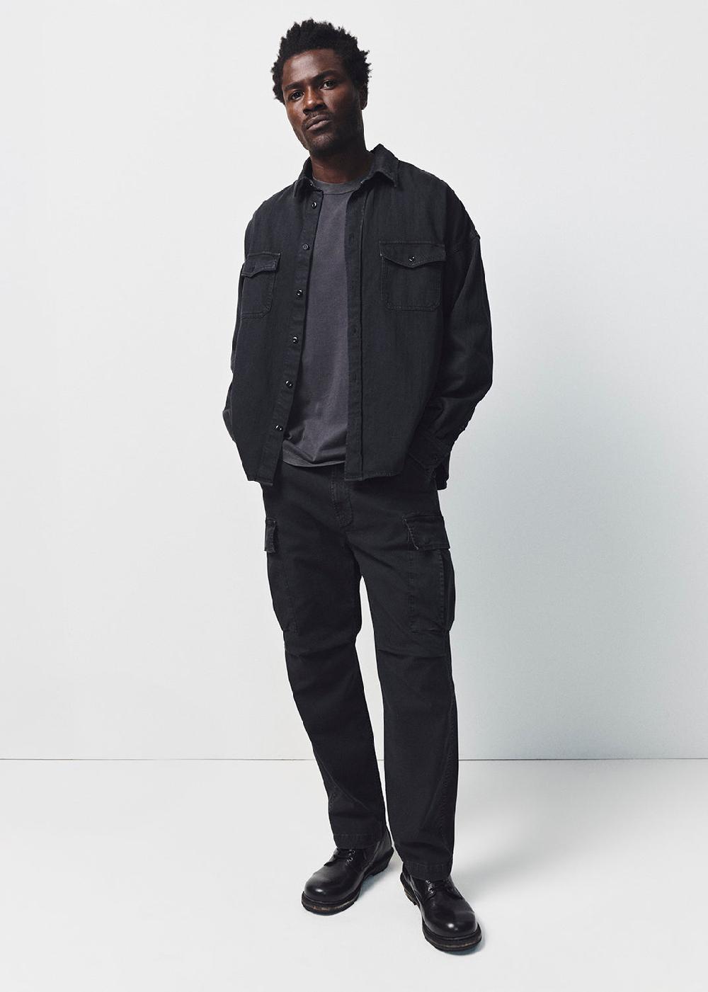 gold sign M-51 Cargo Pant In Washed Black