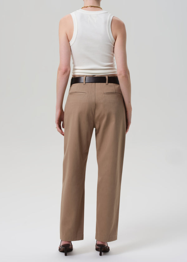Gold Sign Mallory Straight Trouser In Khaki