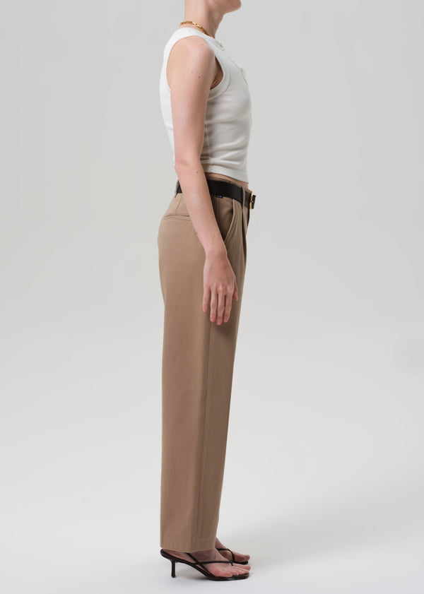 Gold Sign Mallory Straight Trouser In Khaki