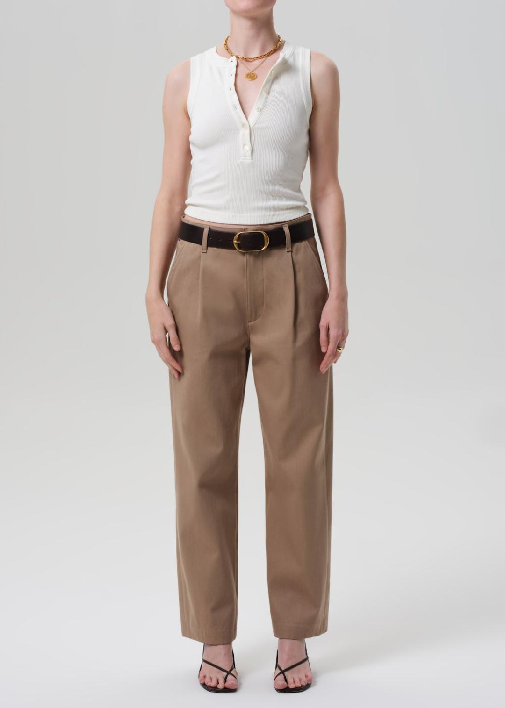 gold sign Mallory Straight Trouser In Khaki
