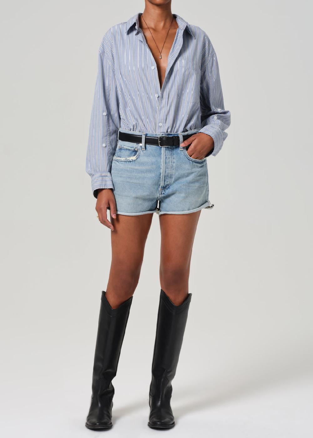 gold sign Marlow Vintage Short In Libertine