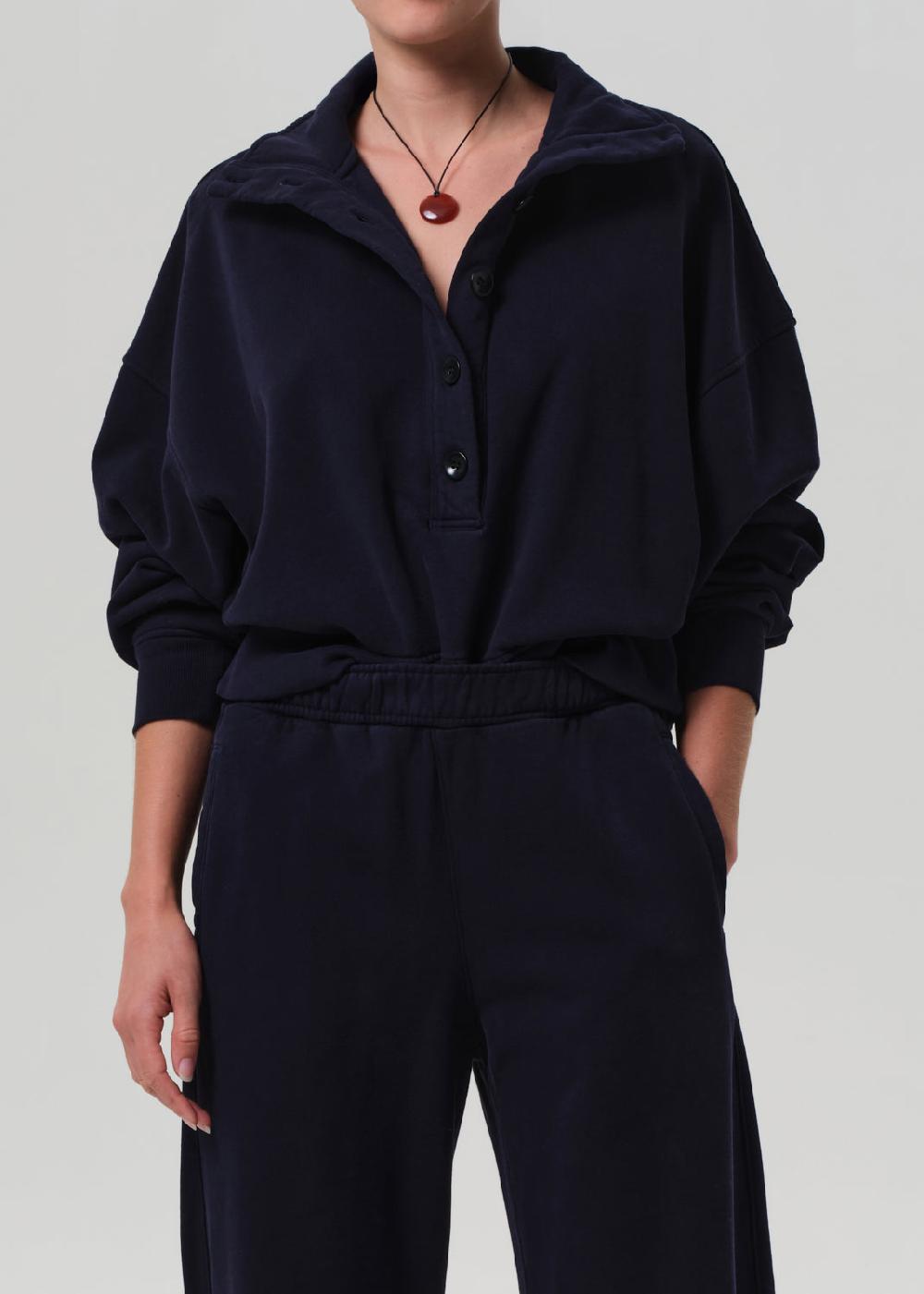 gold sign Mirelle Funnel Neck In Navy