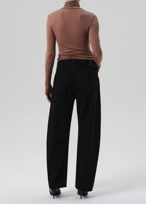 Gold Sign Miro Long Relaxed Jean In Solid Black