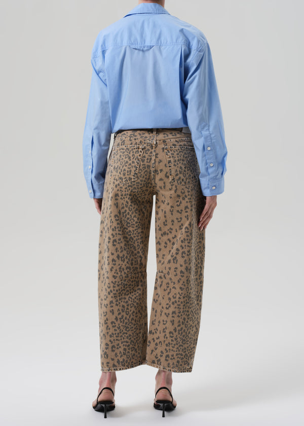 Gold Sign Miro Relaxed Jean In Natural Cheetah