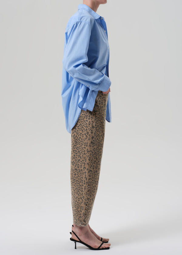 Gold Sign Miro Relaxed Jean In Natural Cheetah