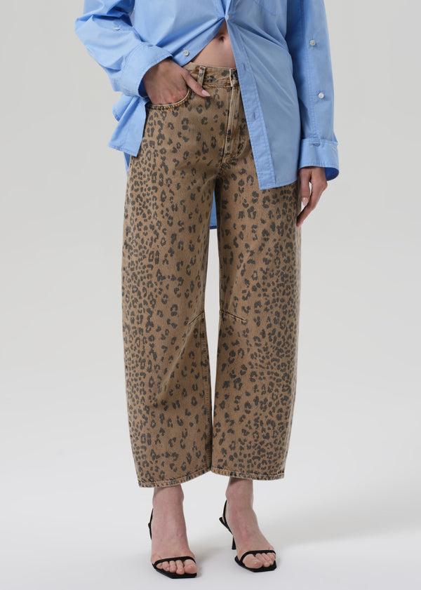 Gold Sign Miro Relaxed Jean In Natural Cheetah