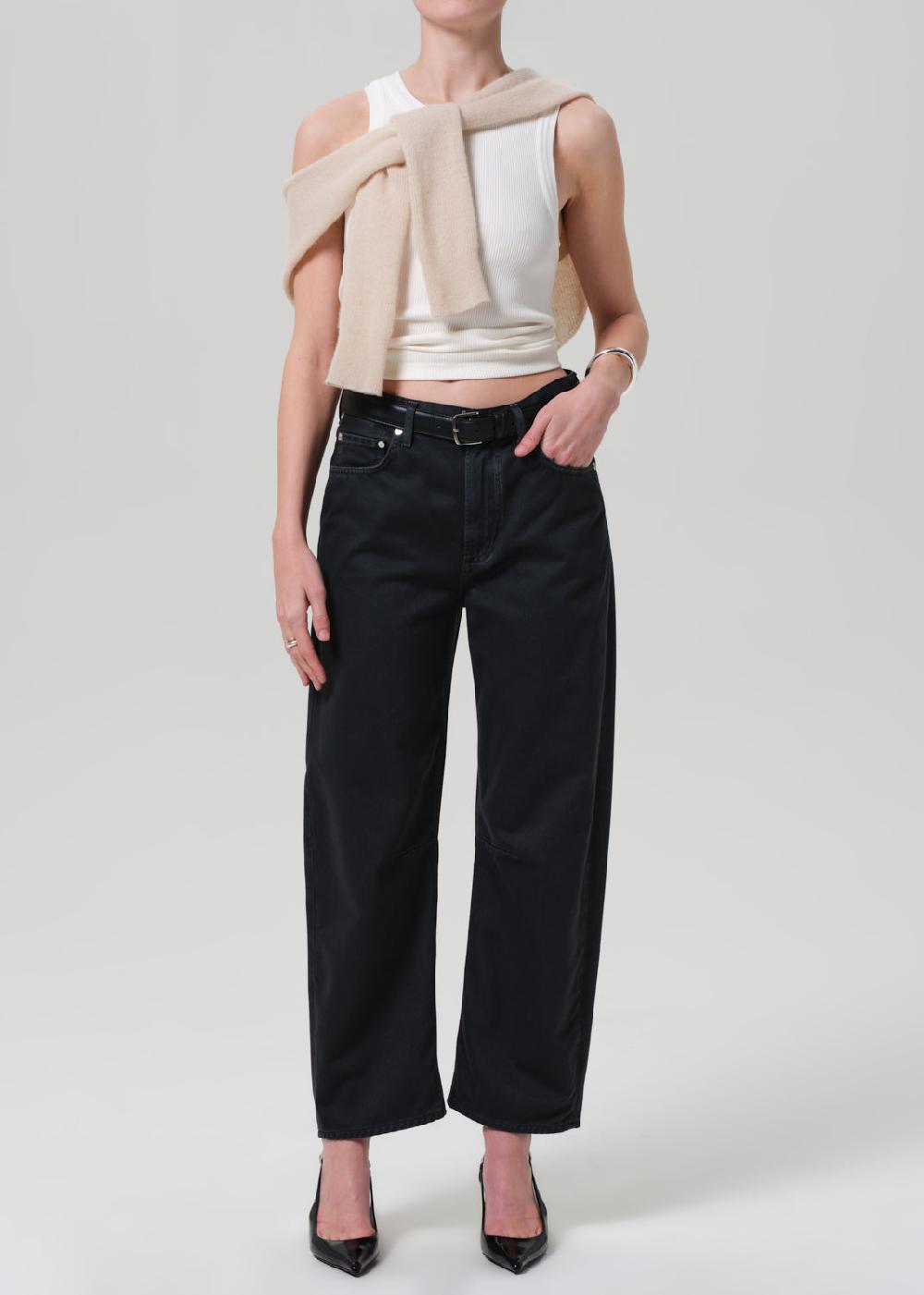 gold sign Miro Relaxed Jean In Washed Black