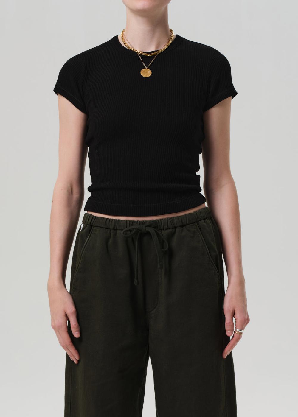 gold sign Nello Tee In Black