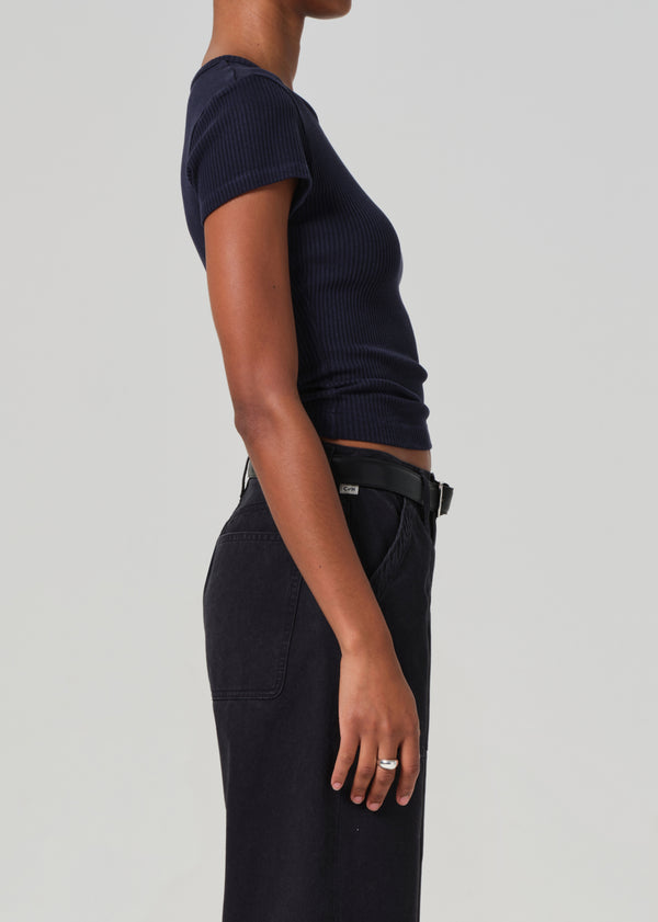 Gold Sign Nello Tee In Navy