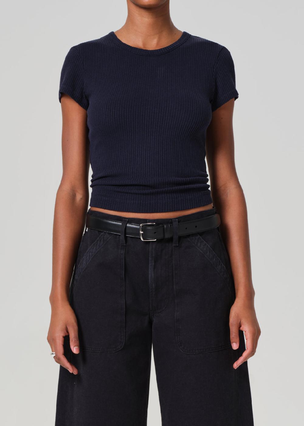 gold sign Nello Tee In Navy